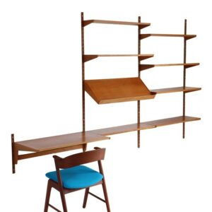 FM / Kai Kristiansen Regalsystem mit Schreibtisch- und Magazin-Ablage / Teak /nmid century / Danish modern Design / 60er-70er