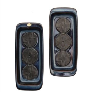 Rectangular Søholm / Einar Johansen "Triple Spiral" bowl / mid century / Danish modern design