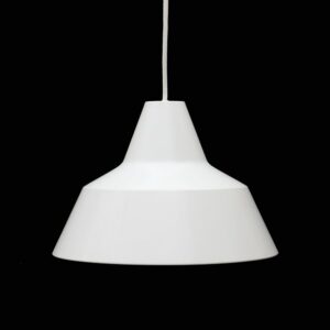 "Værkstedspendel" Hängeleuchte / Danish modern design / 1970er Jahre / weiß