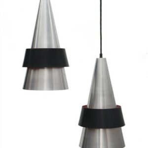 2er-Set Fog & Mørup / Jo Hammerborg "Corona" Hängeleuchten / mid century / Danish modern design