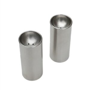 Stelton / Arne Jacobsen "Cylinda Line" salt & pepper shaker set / Mid century / Danish modern design
