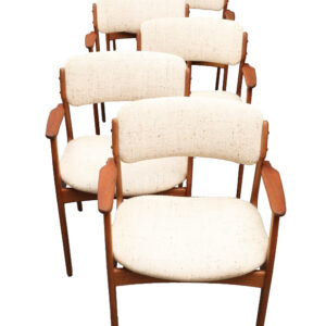 4er-Set O.D. Møbler / Erik Buch (Buck) “Type 50” Armlehnstühle / Teak / mid century / Danish modern design / Stühle