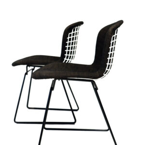 (Noch 1x verfügbar) Knoll International / Harry Bertoia "420" Stuhl / wire chair / full seat cover / Mid Century Modern Design