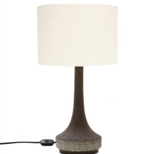 Big Michael Andersen / Helge Bjufstrøm table lamp with textile shade / mid century / Danish modern design