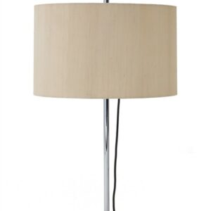 XL Staff table lamp / height adjustable / with wild silk shade / mid century modern design