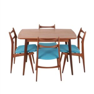 50s-60s teak dining table / mid century / Danish modern design / with extensions